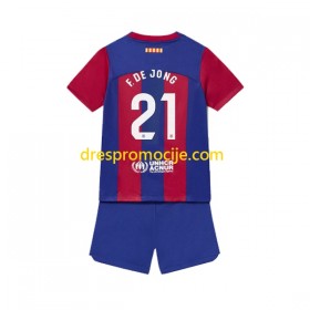 FC Barcelona Frenkie de Jong 21 Dres Dječji Domaći 2023/2024 Kratkih Rukava